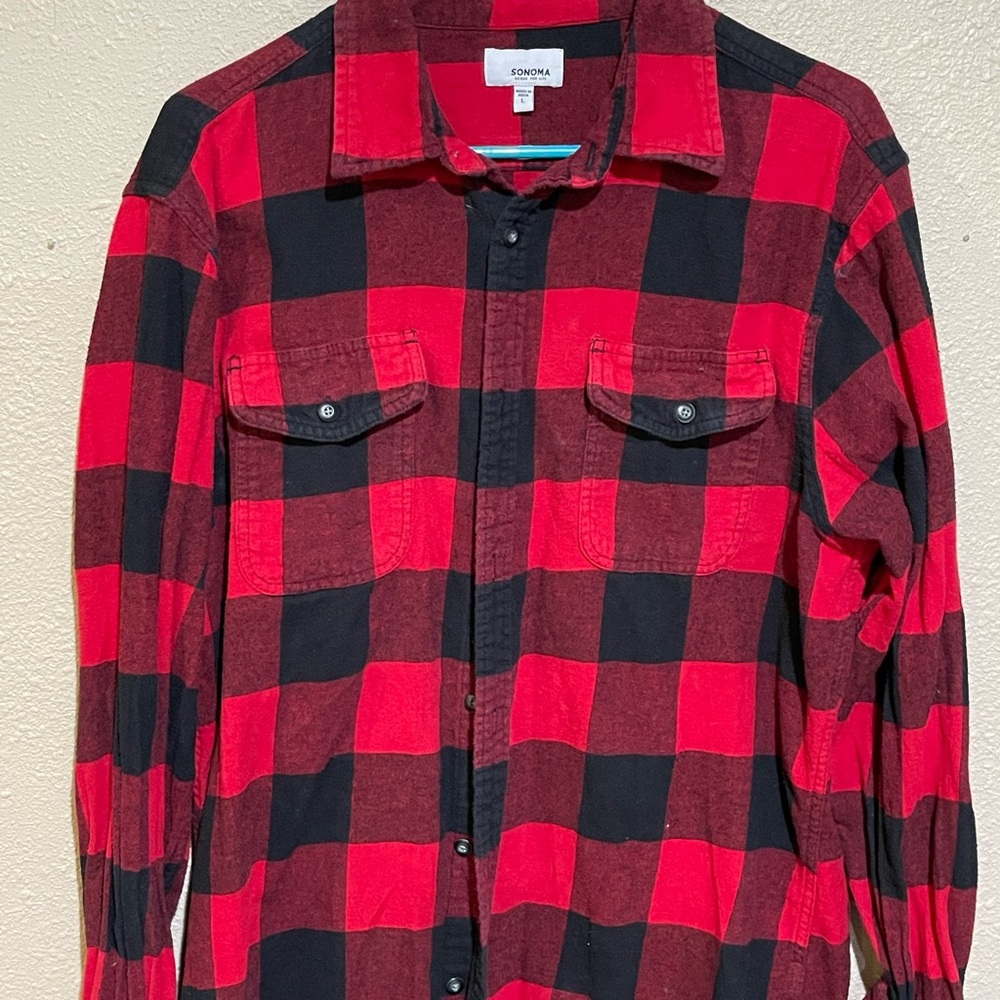 Sonoma Red and Black Checkered Shirt